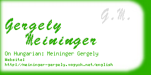 gergely meininger business card